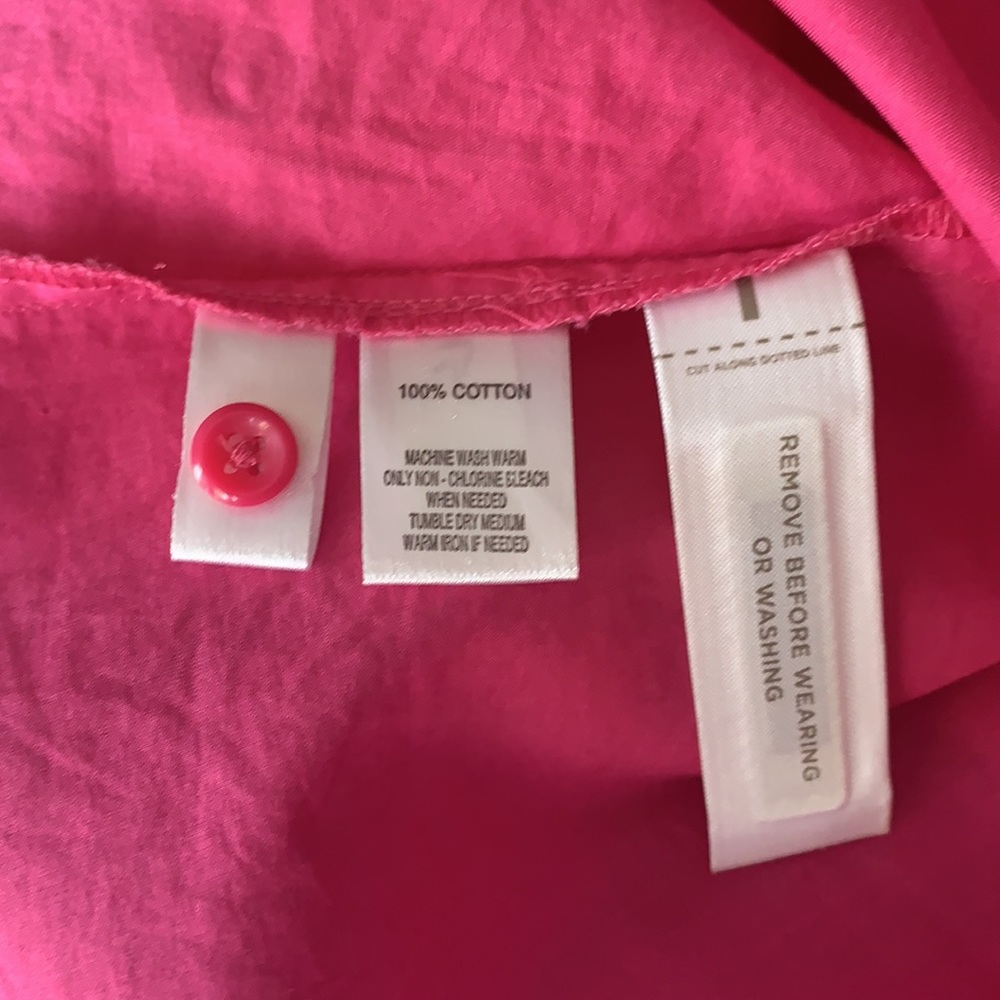 LOFT | Hot Pink Utility Shirt • Small - Picture 4 of 4
